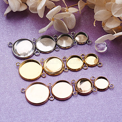 3 Farben 36 Stück 304 Edelstahl Cabochon Anschlussfassungen&nbsp;DIY-TA0003-52