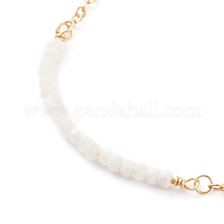 Браслеты из бисера из натурального радужного лунного камня&nbsp;BJEW-JB06092-06