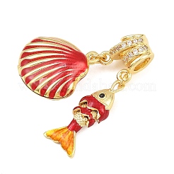 Pendenti in zirconi cubici trasparenti in micro pavè di ottone&nbsp;CU-CBAFB7D-10G-06