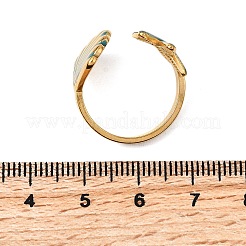 Кольца-манжеты из нержавеющей стали 304 с эмалевым покрытием&nbsp;RJEW-S650-06G-01A