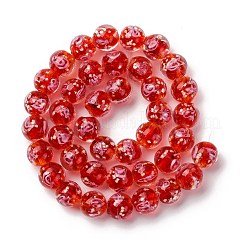 Светящиеся бусины ручной работы из искусственного песка в технике лэмпворк LAMP-B028-03K-10mm