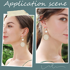 10 шт. латунь микро проложить прозрачные серьги-гвоздики с кубическим цирконием&nbsp;KK-BBC0011-41