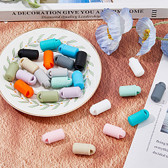 24 шт. 12-цветные пищевые экологически чистые силиконовые бусины SIL-FH0001-07