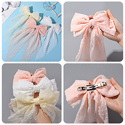 3 шт. 3-х цветные тканевые заколки-банты из кожи аллигатора&nbsp;PHAR-SP0001-16