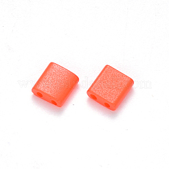 Perles de verre à peinture cuite à 2 trou fgb&nbsp;X-SEED-S031-L-406