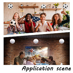 Набор бумажных фонарей в форме футбольного мяча&nbsp;DIY-WH0259-39