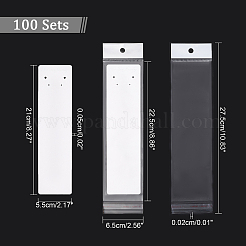 Прямоугольные наборы для демонстрации ожерелий картонные бумажные карточки NDIS-NB0001-03