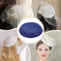 Круглая шляпа-фантаст из искусственной конопли для шляпной мастерской&nbsp;AJEW-WH0472-45C-01