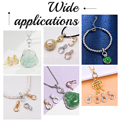 2 шт. 925 шт. стерлингового серебра с микропаве прозрачный кубический цирконий усилитель укорачивающий зажим STER-AR0001-22G