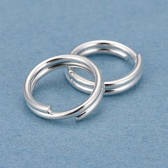 304ステンレススプリットリング  ダブルループ丸カン  銀  10x2mm  内径：8mm  単線：1mm&nbsp;STAS-P223-22S-06