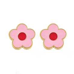 Серьги-гвоздики из нержавеющей стали 304 с эмалью STAS-E502-01G-02