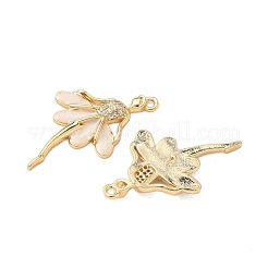 Латунные микропаве прозрачные подвески с фианитом KK-S531-25G