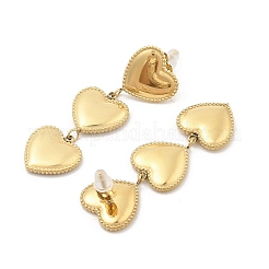 Серьги-гвоздики из нержавеющей стали 304 с вакуумным покрытием PVD для женщин EJEW-C120-02G