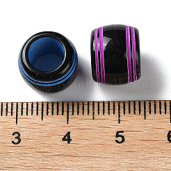 Непрозрачные акриловые европейские бусины с распылением&nbsp;SACR-P031-32B