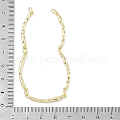 真鍮のテクスチャーリンクバーチェーンブレスレットの作り方  18KGP本金メッキ  6-1/4インチ（16cm）&nbsp;KK-U020-04G