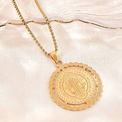 Religion 201 Edelstahl-Anhänger mit der Heiligen-Benedikt-Medaille&nbsp;SA-H003-04G