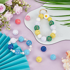 80шт 10 цвета акриловые бусины SACR-SC0001-39