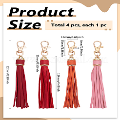 4 шт. подвески-кисточки из искусственной кожи 4 цветов&nbsp;FIND-LP0007-24B