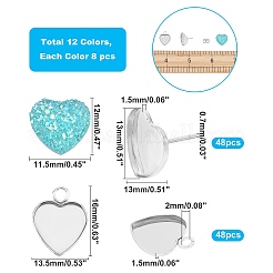 Kits de diy para hacer colgantes y aretes de acero inoxidable&nbsp;DIY-UN0001-77P
