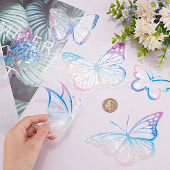 10 Stück Schmetterling bunter Sonnenfänger Regenbogenprisma elektrostatische Glasaufkleber&nbsp;DIY-WH0409-69E