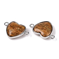 Подвески в форме сердца из натуральной яшмы пикассо&nbsp;G-T138-205J-P