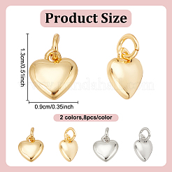 16 шт. 2-х цветные подвески из латуни с покрытием на стойке&nbsp;KK-GO0001-98