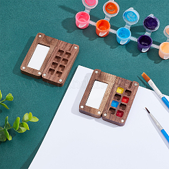 Палитра для акварельных красок из черного ореха AJEW-WH0504-02