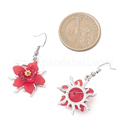 Серьги-подвески из цветочного сплава&nbsp;EJEW-JE06801