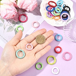 20 шт. окрашенные распылением кольца пружинных ворот из сплава&nbsp;FIND-YW0017-97