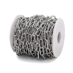 Цепочки-скрепки из текстурированной нержавеющей стали 304&nbsp;CHS-H026-18P