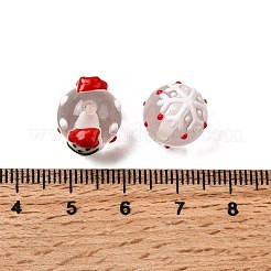 65 шт. эмалевые бусины из смолы на рождественскую тематику RESI-Z041-01