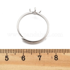 Anillos de latón planos y redondos ajustables&nbsp;LS-KK-G527-01B-P