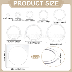 9 шт. прозрачные акриловые шаблоны DIY-BC0015-38B
