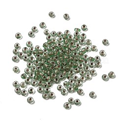 Perles de rocaille en verre à rayures transparentes&nbsp;GLAA-NH0001-06C