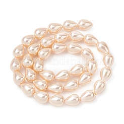 Fili di perle di imitazione di vetro opaco placcato galvanicamente&nbsp;EGLA-H113-09B-02