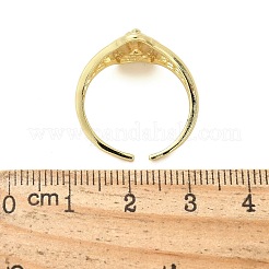 Латунь манжеты кольца RJEW-P149-01C-G