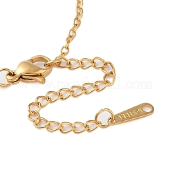 Halsketten mit Schleifenanhänger aus 304er Edelstahl für Damen&nbsp;NJEW-S434-01G