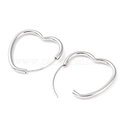 925 серьги-кольца из стерлингового серебра с родиевым покрытием EJEW-K258-10P