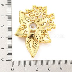 Ciondoli laterali in ottone con pavé di zirconi trasparenti&nbsp;KK-P243-05G