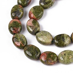 Природные Unakite бисер нитей G-T142-15