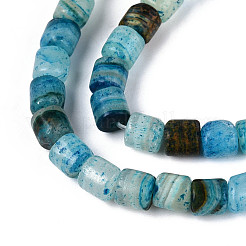 Нити бусин из окрашенного натурального афганского нефрита&nbsp;G-T141-93B