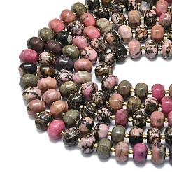 Природные родонит бисер нитей G-P573-B07-01