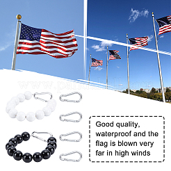 6 шт. 2 стиль ПВХ флагшток кольцо-фиксатор бисерный держатель флага&nbsp;FIND-AR0001-29