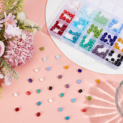 225 pz 15 colori fili di perle di vetro opaco&nbsp;GLAA-PA0001-67