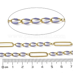 Цепи Figaro из нержавеющей стали 304 с эмалью&nbsp;CHS-U003-02G-15