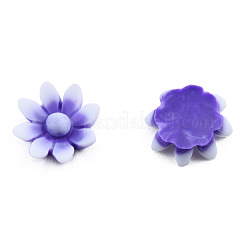 オペーク樹脂カボション  花  ミックスカラー  9x9x2.5mm&nbsp;CRES-N030-029