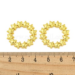 304ステンレススチールリンクリング  スターリング  18KGP本金メッキ  24x3mm  内径：13mm&nbsp;STAS-Z085-07G