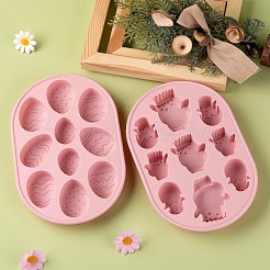 2шт 2 стиля пасхальные темы пищевые силиконовые Молды DIY-LS0001-91