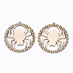 Неокрашенные натуральные деревянные большие подвески&nbsp;LS-X-WOOD-N007-076