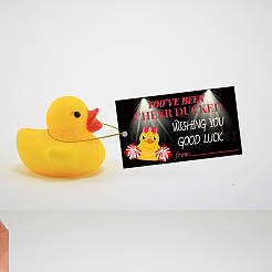 100 шт. бумажная багажная бирка с изображением утки AJEW-CN0003-40B